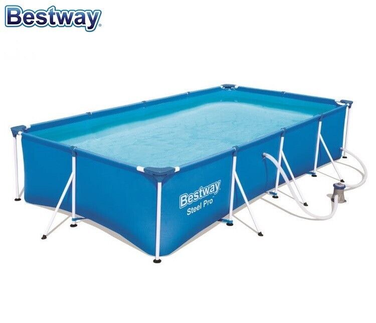 Piscina Rettangolare Fuori Terra BESTWAY Steel Pro 400x211x81h + Pompa e Filtro