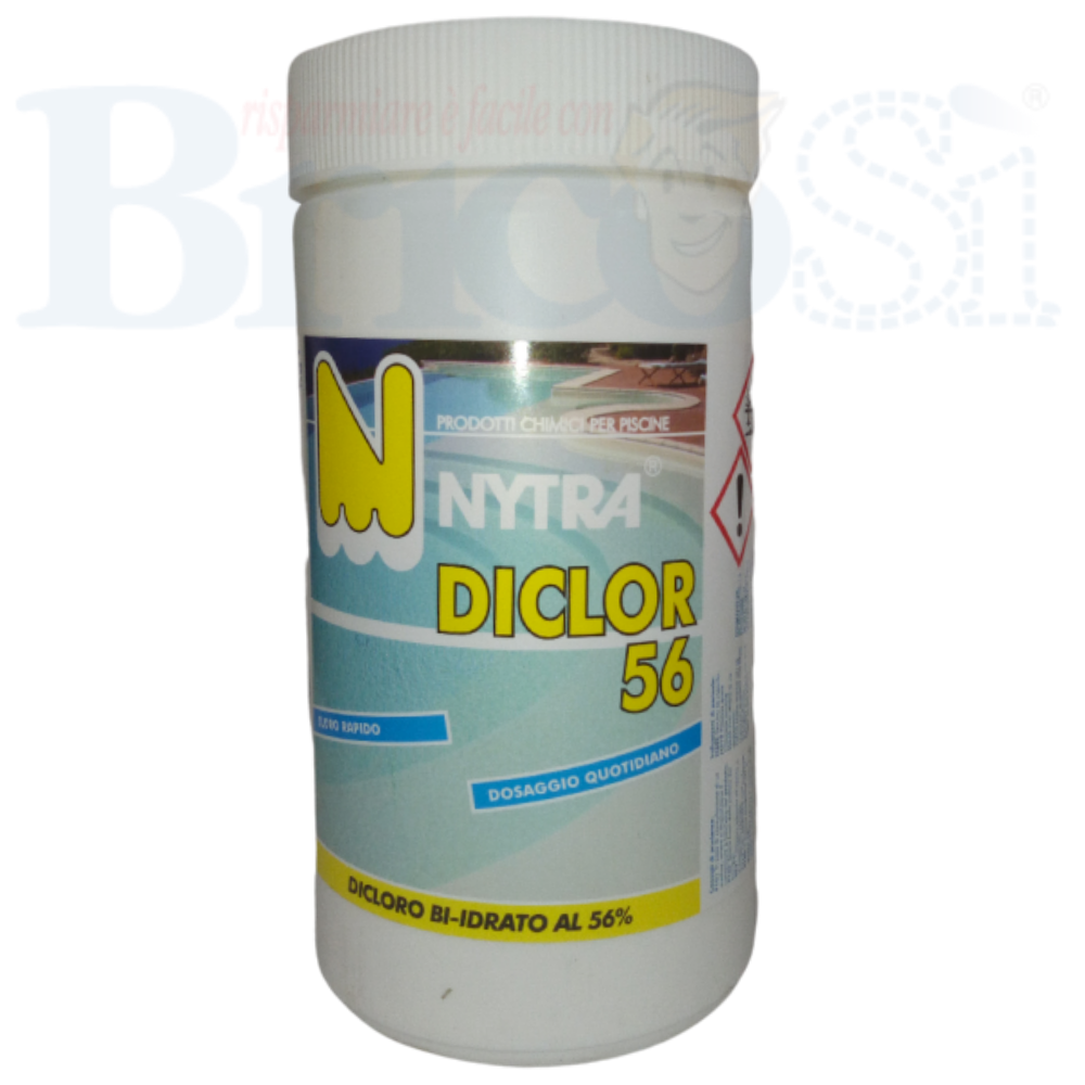 DICLORO BI IDRATO CLORO GRANULARE 56% MANTENIMENTO ACQUA PISCINA 1 KG