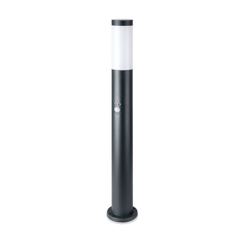 E27 Bollard Lamp 80cm with PIR Sensor Stainless Steel Grey IP44