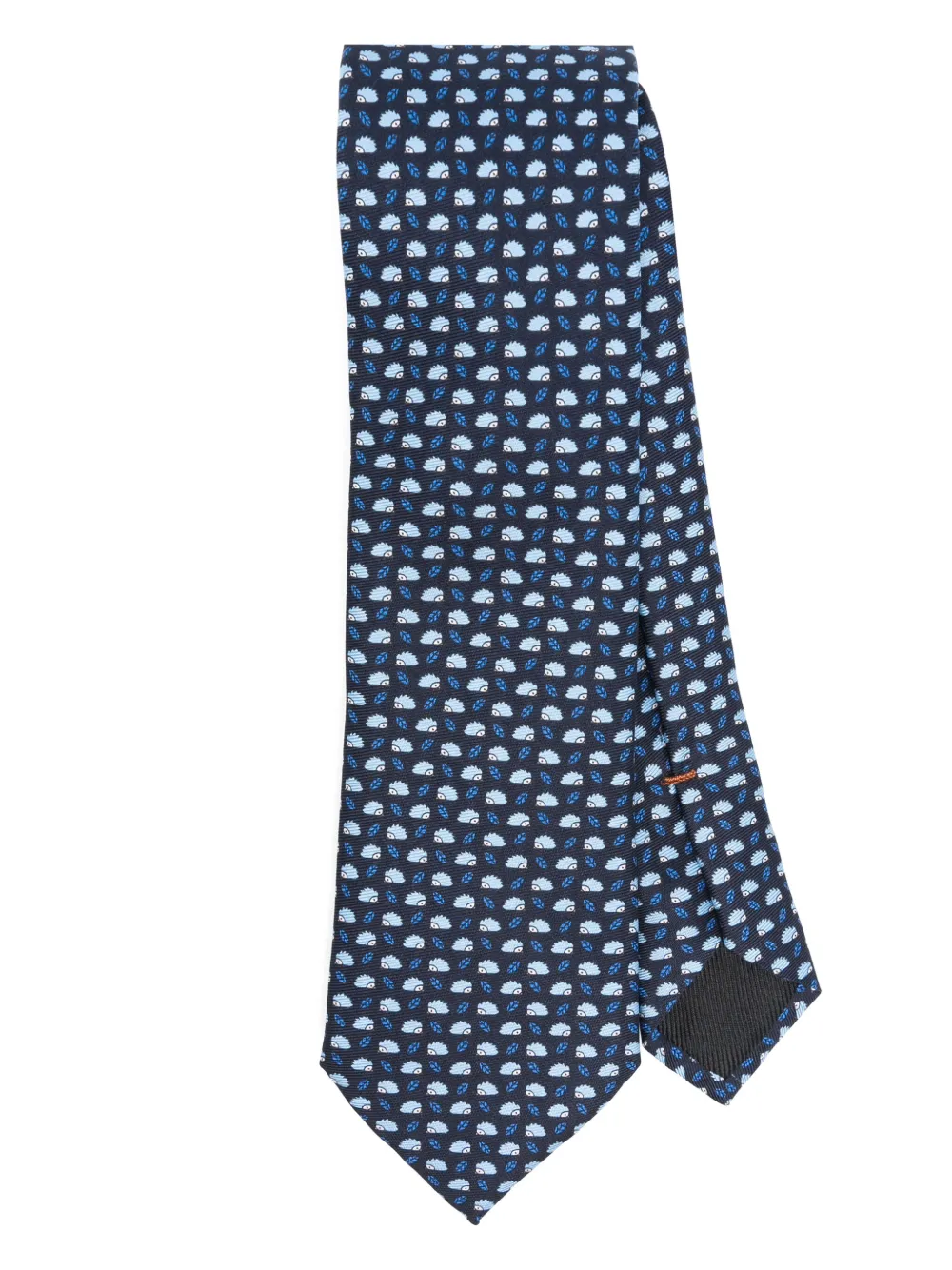 Zegna patterned-jacquard tie - Blu