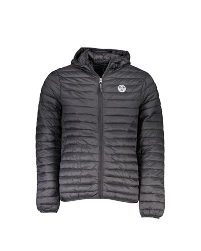 North Sails Elegante Giacca Nera Con Cappuccio Per Uno Stile Maschile Sofisticato, Nero, Xx-Large