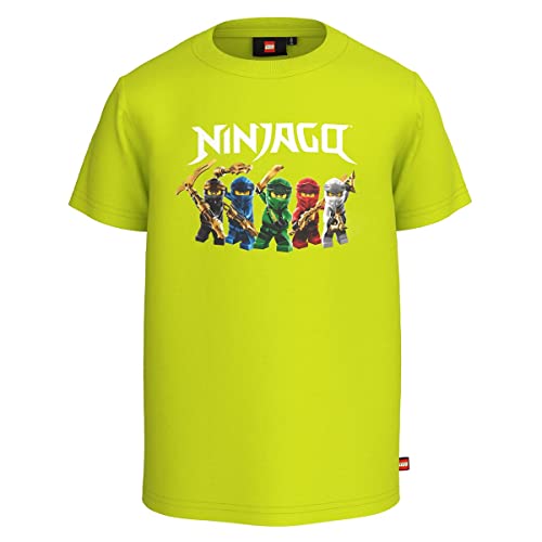 Lego Ninjago Jungen T-Shirt Alle Ninjas Lwtaylor 121, 836 Lime Green, 92 Bambino