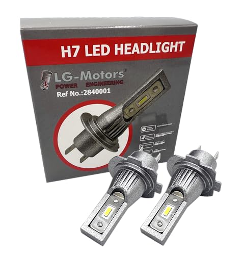 Lg-Motors Power Engineering Coppia Lampe Led H7 Auto, 6500K Alta Potenza E Luminosità Plug And Play