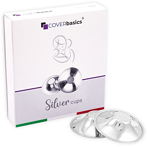 Coverbasics Paracapezzoli In Argento (Silvercups) Coppette Proteggi Capezzoli Per Prevenire E Lenire Le Ragadi Al Seno Durante L' Allattamento (Regula