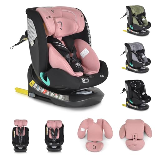 Cangaroo Seggiolino Auto I-Size Quill (40-150 Cm) Gruppo 0/1/2/3, Isofix, Colorazione:Rosa