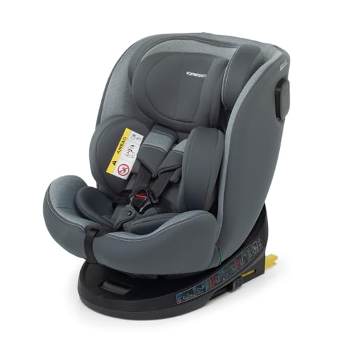 Foppapedretti Seggiolino Auto Circle I-Size, Seduta Girevole A 360°, Per Bambini Da 40 A 150 Cm Di Altezza, 0-12 Anni, Conforme Ece R129, Fissaggio Is
