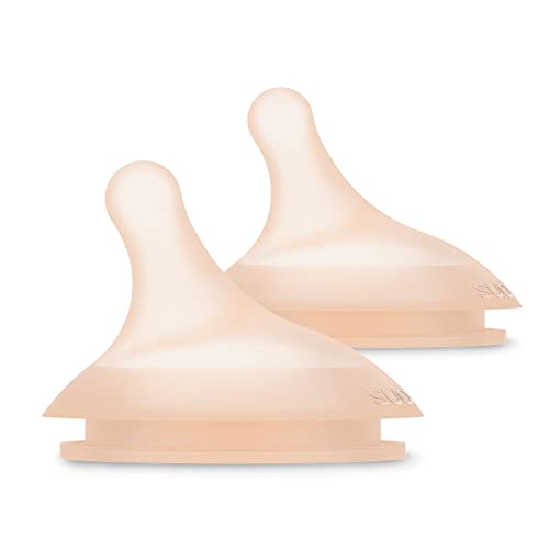 Suavinex, Confezione Di Tettarelle Per Biberon Anticolici Zero Flusso Adattabile, Speciale Allattamento Misto, +0 Mesi, 2 Pezzi