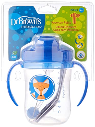 Il Mio Primo Bicchiere Con Cannuccia Dr. Brown´S 270Ml. (Colori Assortiti)
