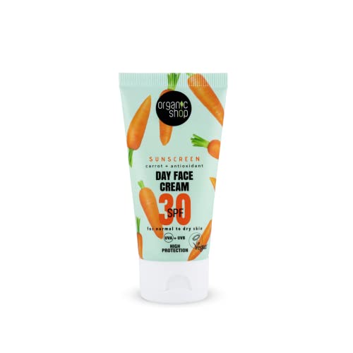 Organic Shop 30 Spf Normal To Dry Skin Sunscreen Day Face Cream 50Ml