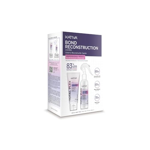 Kativa Total Plex Bond Repair Kit | Concentrato Ricostruttore 70 Ml + Sigillante Ricostruttore Di Legami Capillari 60 Ml | Ricostruttore Capillare | 1