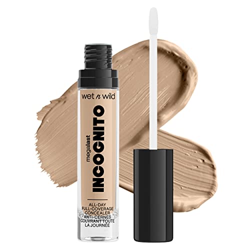 Wet N Wild, Megalast Incognito Full-Coverage Concealer, Correttore Riccamente Pigmentato, Modulabile Da Medium-To-Full, Finito Opaco, Formula Nutritiv