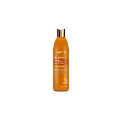 Kativa Post Allizzato Condizionatore 355 Ml | Morbidezza E Lucentezza | Effetto Anticrescimento | Prolunga La Lisciatura Del 50% | Senza Solfati E Sen