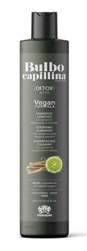 Shampoo Per Capelli Lenitivo - Formulazione Vegana Bulbo Capillina Detox Farmagan 250 Ml