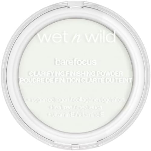 Wet N Wild Bare Focus, Makeup Clarifying And Finishing Powder, Translucida E Matte, Base Per Trucco A Lunga Durata, Con Acido Ialuronico E Vitamina E,