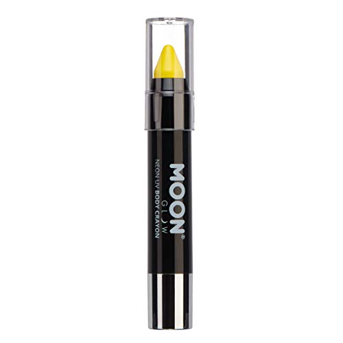 Moon Glow Neon Uv Paint Stick Body Pastello Per Viso E Corpo, Giallo Intenso