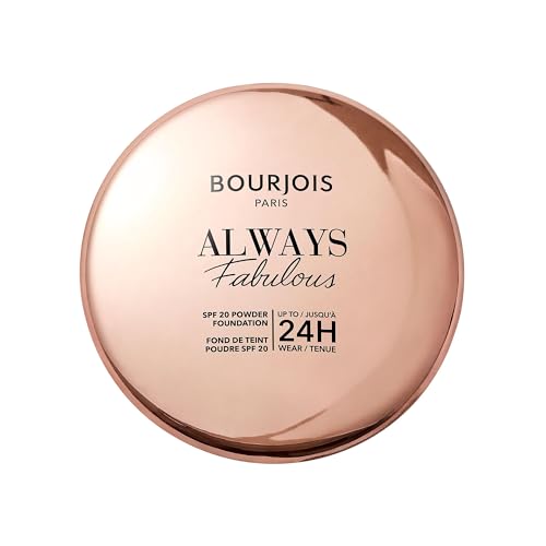 Bourjois Always Fabulous, 425 Honey, Fondotinta Compatto In Polvere, Formula Leggera, Lunga Tenuta Fino A 24 Ore, Spf 20, Acido Ialuronico, Finish Opa
