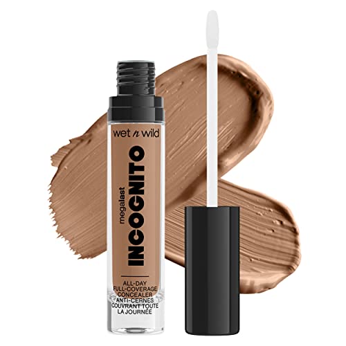 Wet N Wild, Megalast Incognito Full-Coverage Concealer, Correttore Riccamente Pigmentato, Modulabile Da Medium-To-Full, Finito Opaco, Formula Nutritiv
