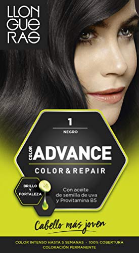 Llongueras Tintura Per Capelli, Color Advance Hair Colour, 200 Gr, 1-Natural Black