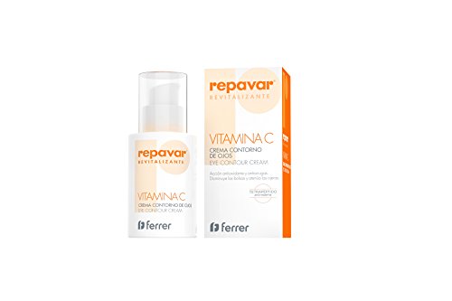 Repavar Rivitalizzante - Crema Contorno Occhi Con Azione Antirughe - A Base Di Vitamina C - Ritarda La Comparsa Di Borse, Occhiaie E Zampe Di Gallina 