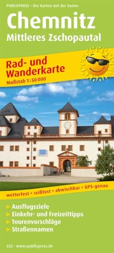 Chemnitz, Mittleres Zschopautal: Rad- Und Wanderkarte Mit Ausflugszielen, Einkehr- & Freizeittipps, Wetterfest, Reißfest, Abwischbar, Gps-Genau