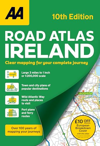 Road Atlas Ireland Paperback (Road Atlas Ireland) (Ireland Atlas) A4 Size