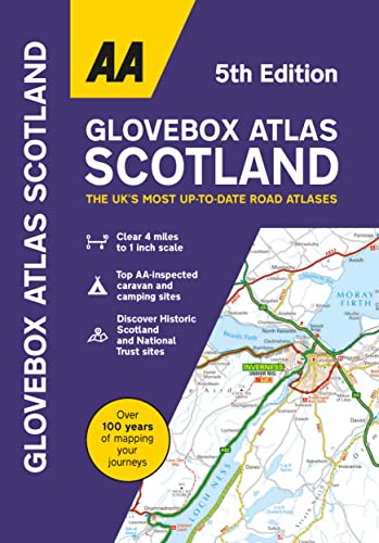 Aa Glovebox Atlas Scotland Paperback (Glovebox Atlas) (Uk Atlas) (A5 Size) (Aa Road Atlas Britain)