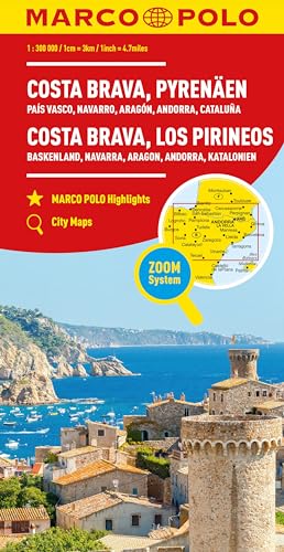 Costa Brava Marco Polo Map: Includes Pyrenees, Basque Country, Navarre, Aragon, Andorra And Catalonia: Baskenland, Navarra, Aragon, Andorra, Katalonie