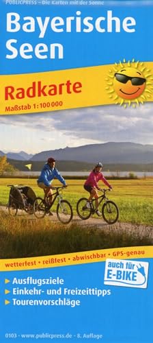 Bavarian Lakes: Radkarte Mit Ausflugszielen, Einkehr- & Freizeittipps, Wetterfest, Reissfest, Abwischbar, Gps-Genau. 1:100000