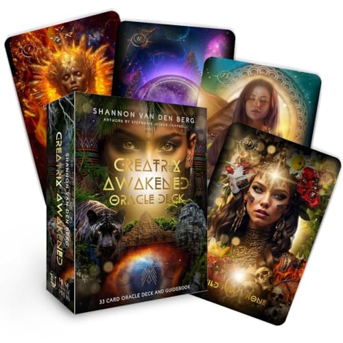Creatrix Awakened Oracle Deck: Fierce Feminine Frequency Leaders (33 Full-Color Cards And 126-Page Guidebook)