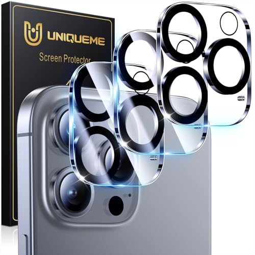 Uniqueme Per Iphone 16 Pro/Iphone 16 Pro Max Pellicola Protezione Fotocamera - Hd Schermo, La Fotografia Con Flash Non È Influenzata, Anti-Graffio, Du