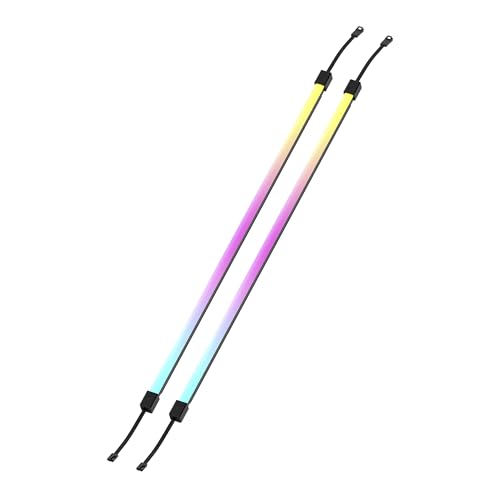 Corsair Ls350 Aurora Light Rgb Strips 350Mm – 2X Magnetic Diffused Individually Addressable Rgb Led Strips – +5V Argb Header Or Corsair Icue Controlle