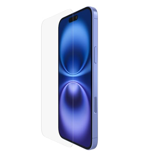 Belkin Screenforce Invisiglass Pellicola Protettiva Per Iphone 16 Plus, Pellicola Antigraffio, Easy Align Per Applicazione Senza Bolle, Vetro Riciclat