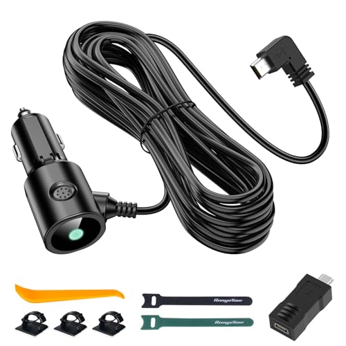 Range Tour Caricabatteria Da Auto Per Cruscotto Con Micro Usb E Mini Usb Interfacce, Cavo Di Alimentazione Per Registratori Di Guida, 3,5 M 12V/24V A