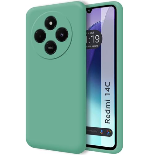 Tumundosmartphone Custodia In Silicone Liquido Ultra Morbido Per Xiaomi Redmi 14C Colore Verde