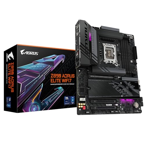 Gigabyte Z890 Aorus Elite Wifi7 Scheda Madre - Supporta Cpu Intel Core Ultra (Serie 2), 16+1+2 Fasi Vrm, Fino A 8800Mhz Ddr5 (Oc), 1Xpcie 5.0 + 3Xpcie