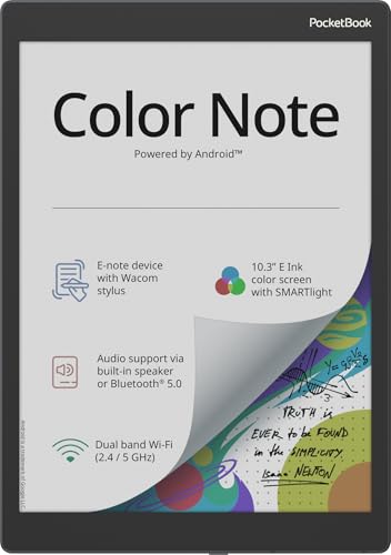 Pocketbook Color Note Grigio 32 Gb 10,3" Android E-Book Reader Usb-C Versione Tetto
