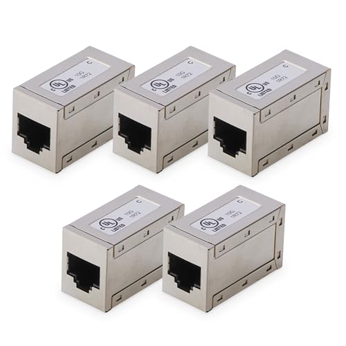 Digitus Accoppiatore Rj45 Cat 6-5 Pezzi - Prolunga Per Cavo Lan - Connettore Per Cavo Di Rete Cat6 - Compatibile Poe - Accoppiatore Modulare - Per Swi