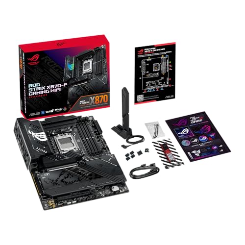 Asus Rog Strix X870-F Gaming Wifi Scheda Madre Amd, 16+2+2 Stadi Di Alimentazione, Slot Ddr5, Quattro Slot M.2, Pcie 5.0, Gpu Di Nuova Generazione, Wi