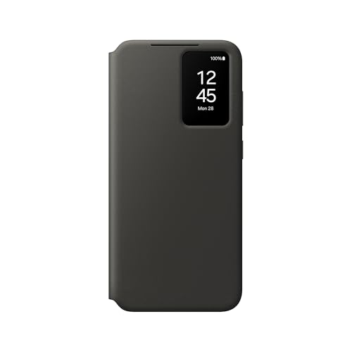 Samsung Wallet Case Custodia A Portafoglio Con Finestra Di Visione Notifiche Per Galaxy S24 Fe, Nero