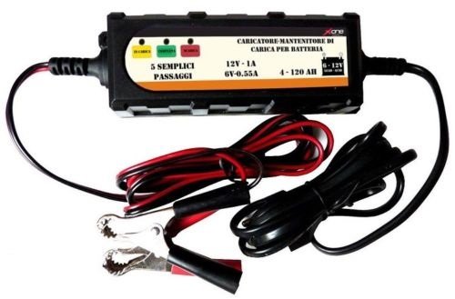 Comprare Web Caricabatterie Portatile Mantenitore Batteria Auto E Moto Con Cavetti 6V 12V 1A Cw292