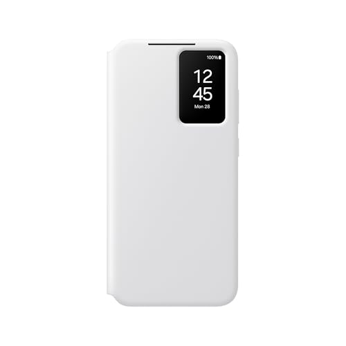 Samsung Wallet Case Custodia A Portafoglio Con Finestra Di Visione Notifiche Per Galaxy S24 Fe, Bianco