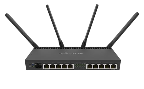 Mikrotik Rb4011Igs+5Hacq2Hnd-In - Router Dual Band (2.4 Ghz/5 Ghz, Wi-Fi 5 802.11Ac, 1733 Mbit/S, 802.11A,Wi-Fi 5 802.11Ac,802.11G, Wi-Fi 4 802.11N, G