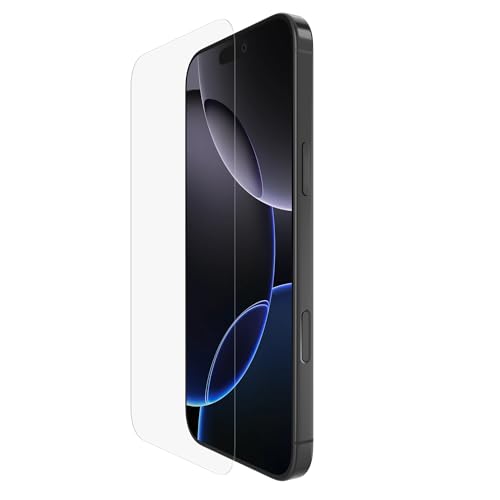 Belkin Screenforce Invisiglass Pellicola Protettiva Per Iphone 16 Pro Max, Vetro Antigraffio, Resistente Agli Impatti, Easy Align Per Applicazione Sen