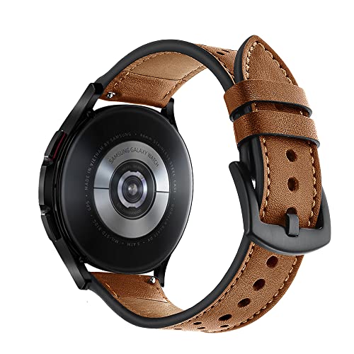 Senool 20Mm Cinturino Per Samsung Galaxy Watch 7/6/5/4 (40Mm 44Mm)/Watch Fe/Watch 6 Classic (43Mm 47Mm)/Watch 5 Pro 45Mm, Pelle Cinturini Per Samsung