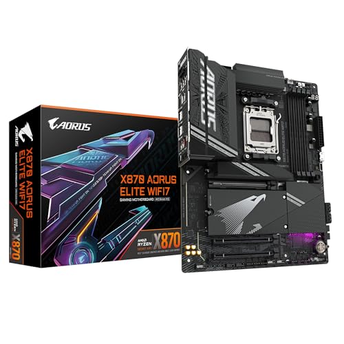 Gigabyte Scheda Madre X870 Aorus Elite Wifi7 - Supporta Cpu Amd Ryzen 9000, Vrm A 16+2+2 Fasi, Fino A 8000Mhz Ddr5 (Oc), 3Xpcie 5.0, Wi-Fi 7, Lan 2.5G