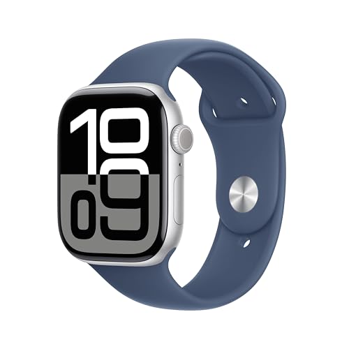 Apple Watch Series 10 Gps + Cellular 46 Mm Smartwatch Con Cassa In Alluminio E Cinturino Sport Loop Denim - M/L. Fitness Tracker, App Ecg, Display Ret