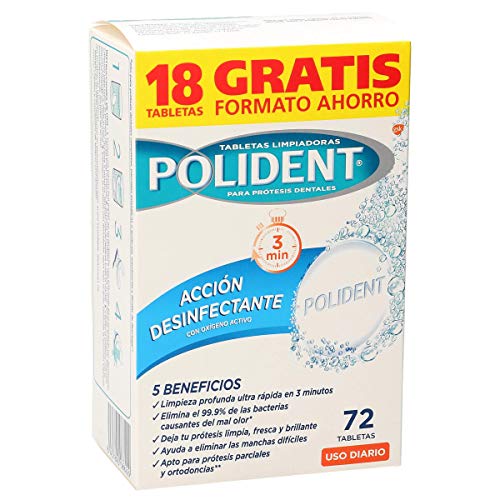 Polident Dental Prosthesis Cleaning Tablets Box 72 Pieces
