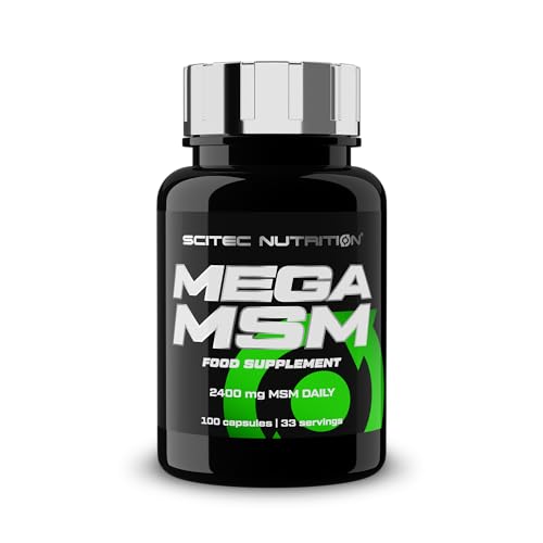 Scitec Nutrition Mega Msm | Integratore Alimentare Contenente Metilsulfonilmetano In Capsule | 2400 Mg Di Msm Al Giorno, 100 Capsule