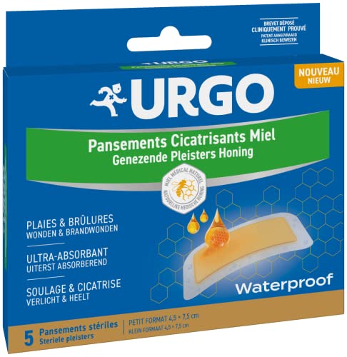 Urgo - Medicazioni Al Miele - Cicatrizzanti E Waterproof- X5 Medicazioni Sterili