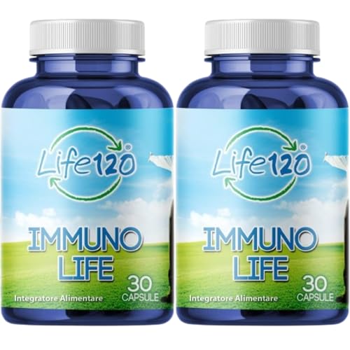 Life 120 - Immuno Life - 30 Capsule - Integratore Alimentare A Base Di Estratti Vegetali, Vitamine E Minerali - Confezione Da 2